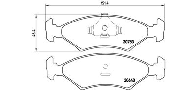 Комплект тормозных колодок, дисковый тормоз BREMBO P 24 006
