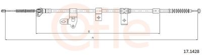Тросик, cтояночный тормоз COFLE 17.1428