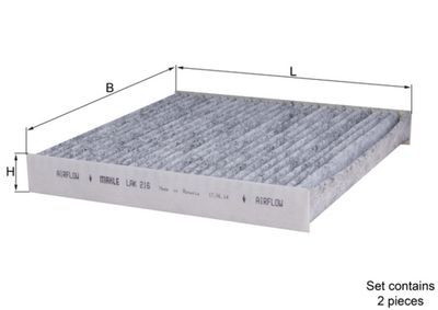 Фильтр, воздух во внутренном пространстве MAHLE LAK 216