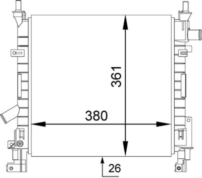Радиатор, охлаждение двигателя MAHLE CR 1350 000S