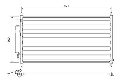 Конденсатор, кондиционер VALEO 822704