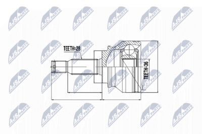 Шарнирный комплект, приводной вал NTY NPZ-CH-003