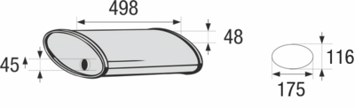 Vidurinis duslintuvas, universalus BOSAL 248-063