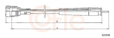 Тросик спидометра COFLE 92.S21038