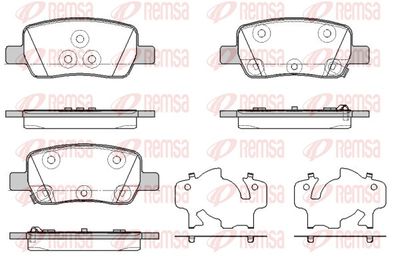 Bremžu uzliku kompl., Disku bremzes REMSA 1942.02