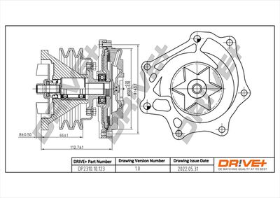 Ūdens sūknis, dzinēja dzesēšana Dr!ve+ DP2310.10.123
