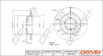 Тормозной диск Dr!ve+ DP1010.11.0400
