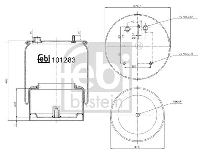 Pneimoatsperes spilvens, Pneimopiekare FEBI BILSTEIN 101283