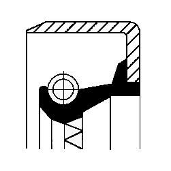 Уплотняющее кольцо, ступица колеса CORTECO 12011326B