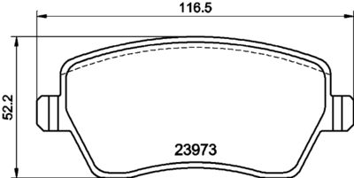 Bremžu uzliku kompl., Disku bremzes HELLA PAGID 8DB 355 010-851
