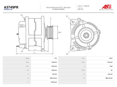 Ģenerators AS-PL A3749PR
