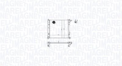 Радиатор, охлаждение двигателя MAGNETI MARELLI 350213216200