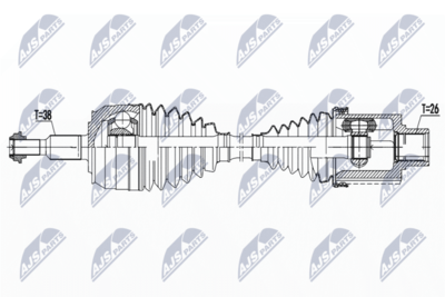 Приводной вал NTY NPW-VW-182
