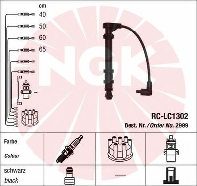 Augstsprieguma vadu komplekts NGK 2999