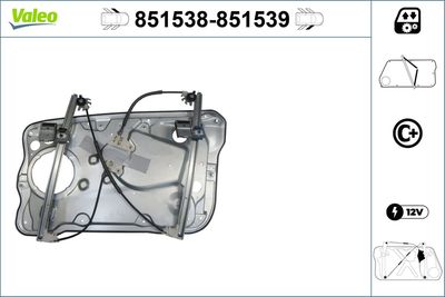Стеклоподъемник VALEO 851538