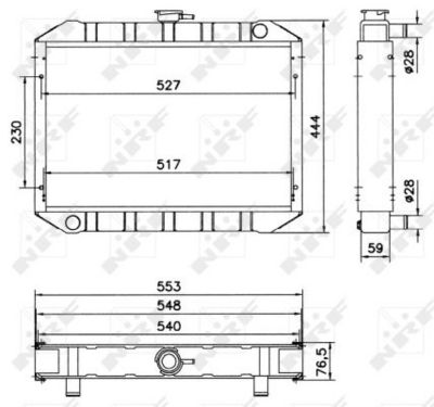 Радиатор, охлаждение двигателя NRF 52048