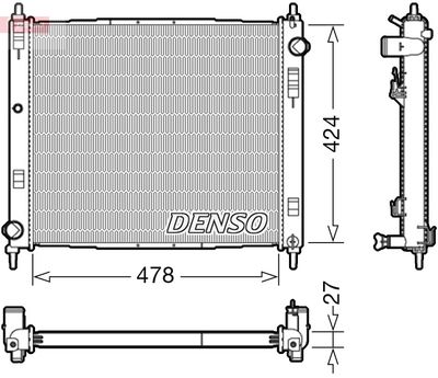 Radiators, Motora dzesēšanas sistēma DENSO DRM46044