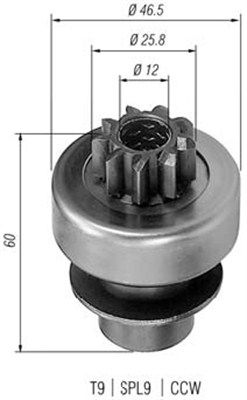 Ведущая шестерня, стартер MAGNETI MARELLI 940113020068