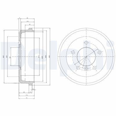 Bremžu trumulis DELPHI BF168