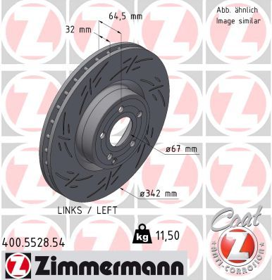 Тормозной диск ZIMMERMANN 400.5528.54