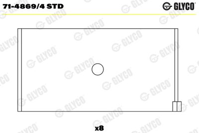 Шатунный подшипник GLYCO 71-4869/4 STD