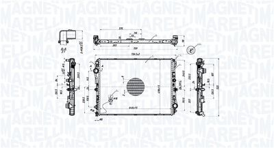 Радиатор, охлаждение двигателя MAGNETI MARELLI 350213220600