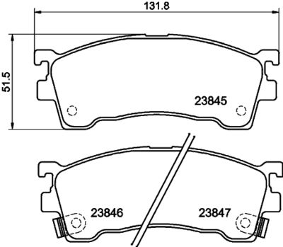 HELLA PAGID 8DB355006621 Bremžu uzliku kompl