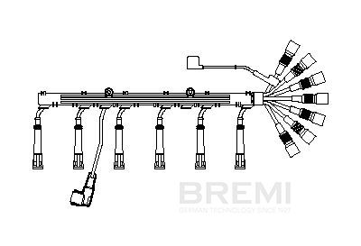 Комплект проводов зажигания BREMI 537100