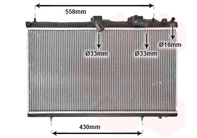 Radiators, Motora dzesēšanas sistēma VAN WEZEL 40002296