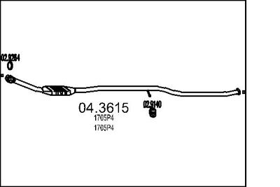 Катализатор MTS 04.3615
