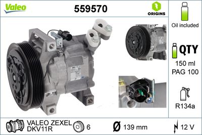 Компрессор, кондиционер VALEO 559570
