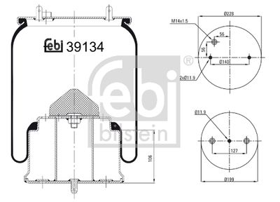Pneimoatsperes spilvens, Pneimopiekare FEBI BILSTEIN 39134