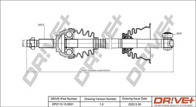 Piedziņas vārpsta Dr!ve+ DP2110.10.0831