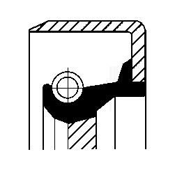 Уплотняющее кольцо, коленчатый вал CORTECO 12011427B