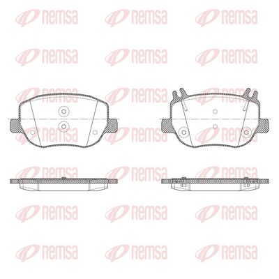Комплект тормозных колодок, дисковый тормоз REMSA X2020.00