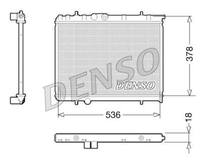 Радиатор, охлаждение двигателя DENSO DRM21034