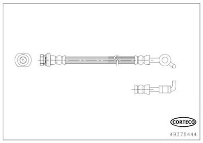 Тормозной шланг CORTECO 49378444