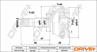 Шарнирный комплект, приводной вал Dr!ve+ DP2110.10.1089