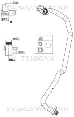 Трубопровод высокого / низкого давления, кондиционер TRISCAN 9010 16016