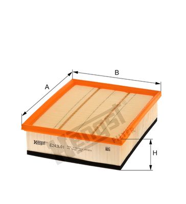 Gaisa filtrs HENGST FILTER E243L01