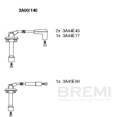 Augstsprieguma vadu komplekts BREMI 3A00/140