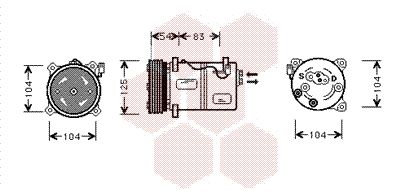Компрессор, кондиционер VAN WEZEL 5900K030