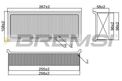 Воздушный фильтр BREMSI FA1660