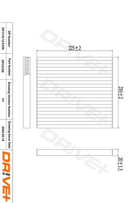 Фильтр, воздух во внутренном пространстве Dr!ve+ DP1110.12.0109