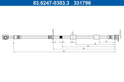 Bremžu šļūtene ATE 83.8247-0383.3