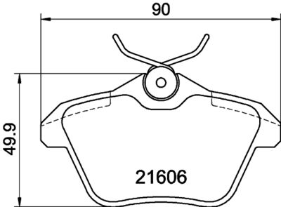 HELLA PAGID 8DB355018291 Bremžu uzliku kompl