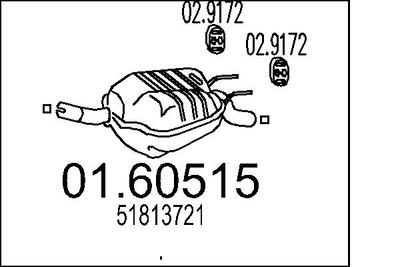 Глушитель выхлопных газов конечный MTS 01.60515