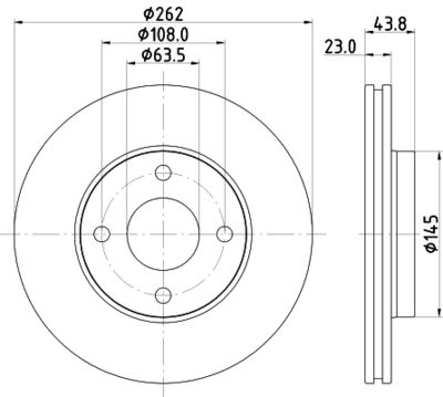Bremžu diski HELLA PAGID 8DD 355 126-601