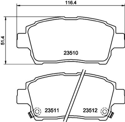 HELLA PAGID 8DB355017081 Bremžu uzliku kompl