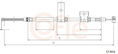 Тросик, cтояночный тормоз COFLE 92.17.5013